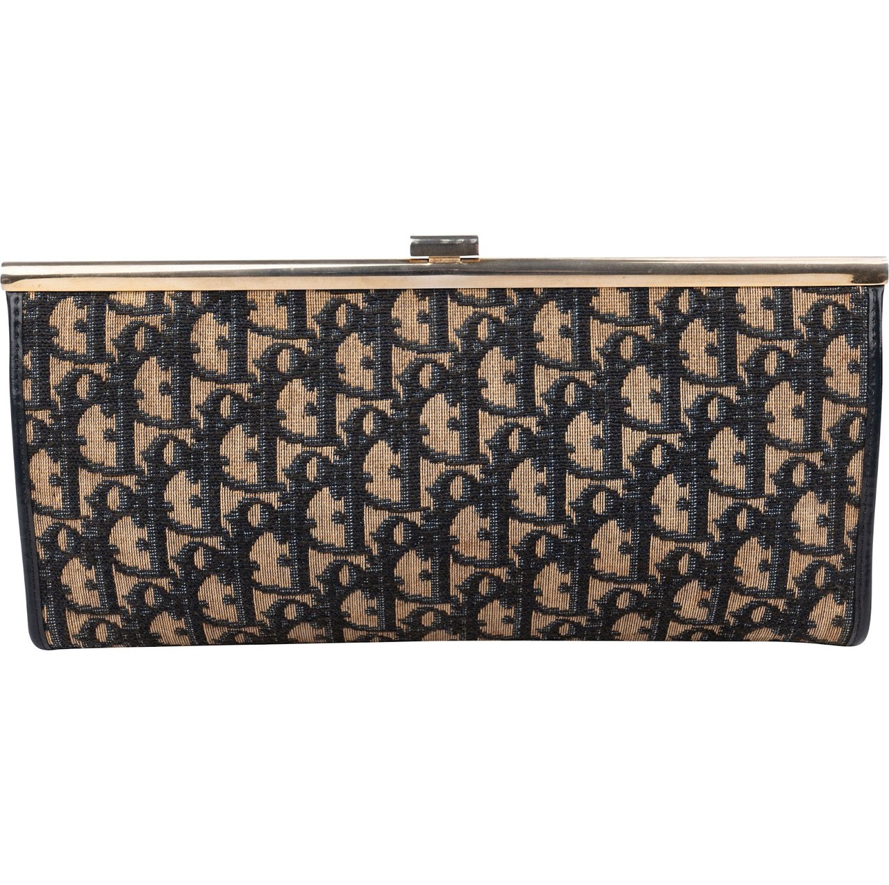 Dior Christian Dior Trotter Monogram Vintage Clutch Beige