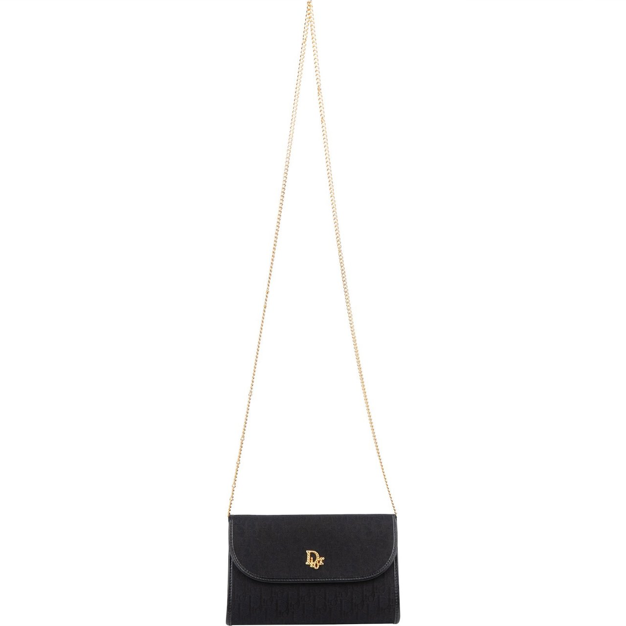 Dior Christian Dior Oblique Monogram Single Flap Crossbody Bag Zwart