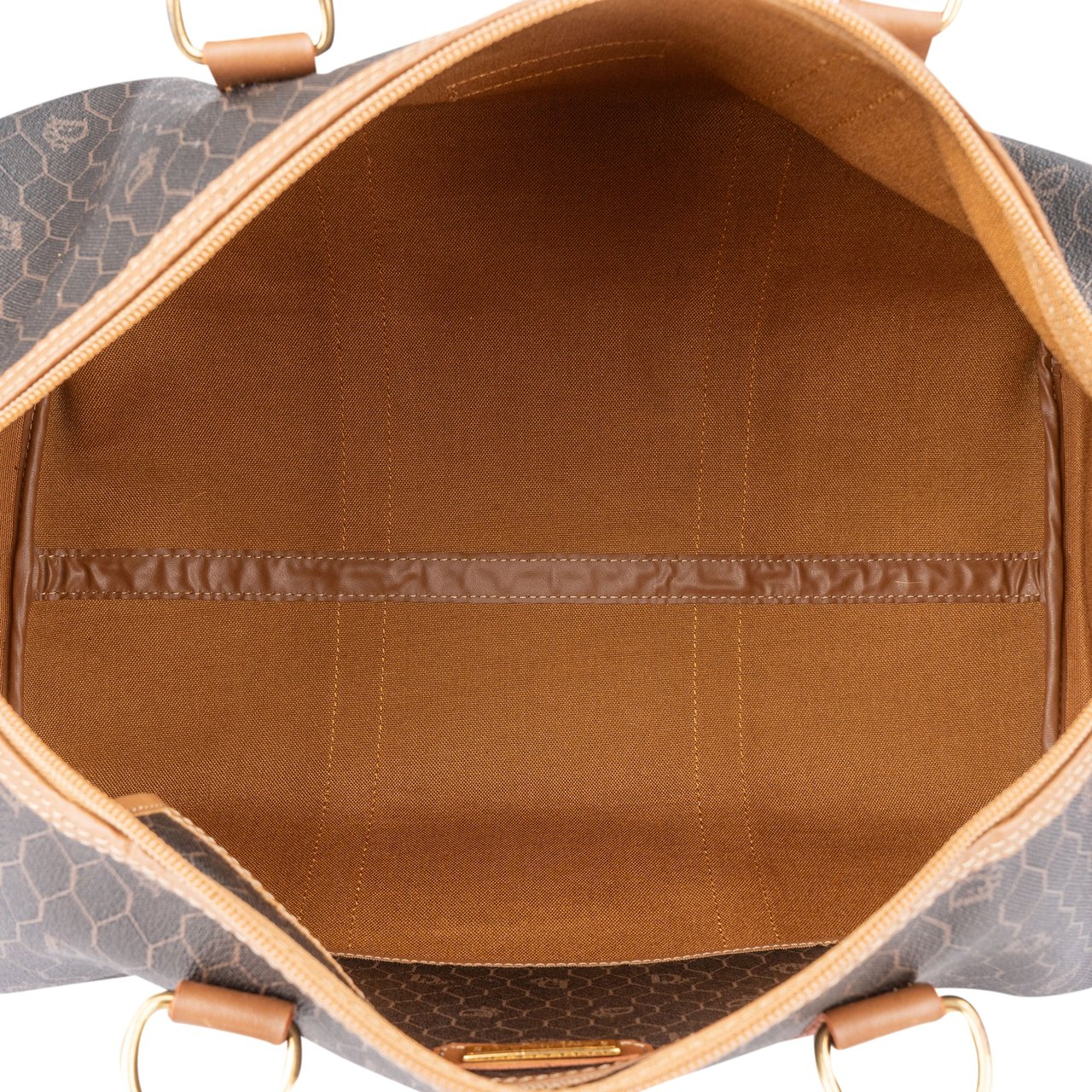 Dior Christian Dior Honeycomb Monogram Duffle Bag 45 Bruin