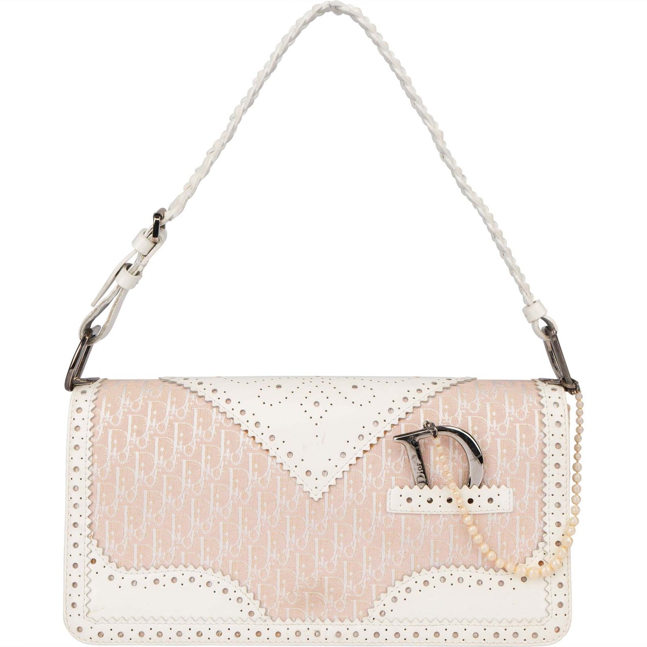 Dior Christian Dior Mini Trotter Monogram Special D Pendant Handbag Roze