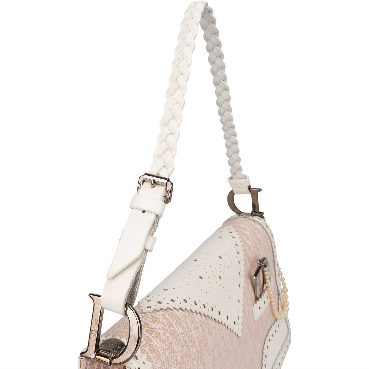 Dior Christian Dior Mini Trotter Monogram Special D Pendant Handbag Roze