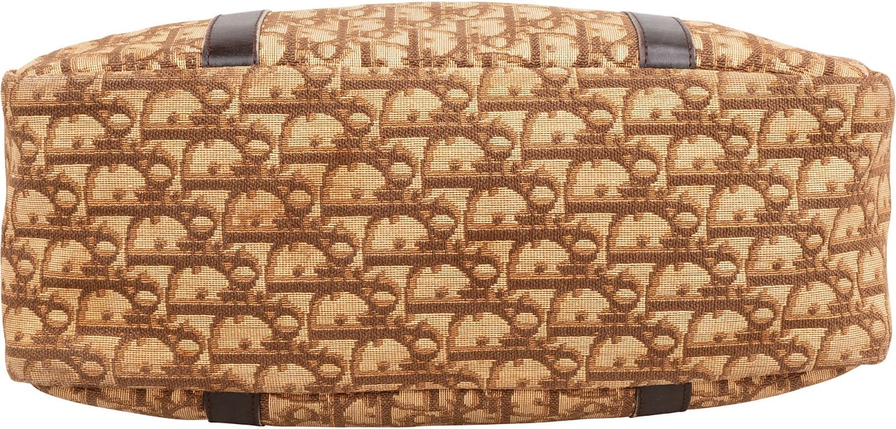 Dior Christian Dior Trotter Monogram Boston Handbag Beige