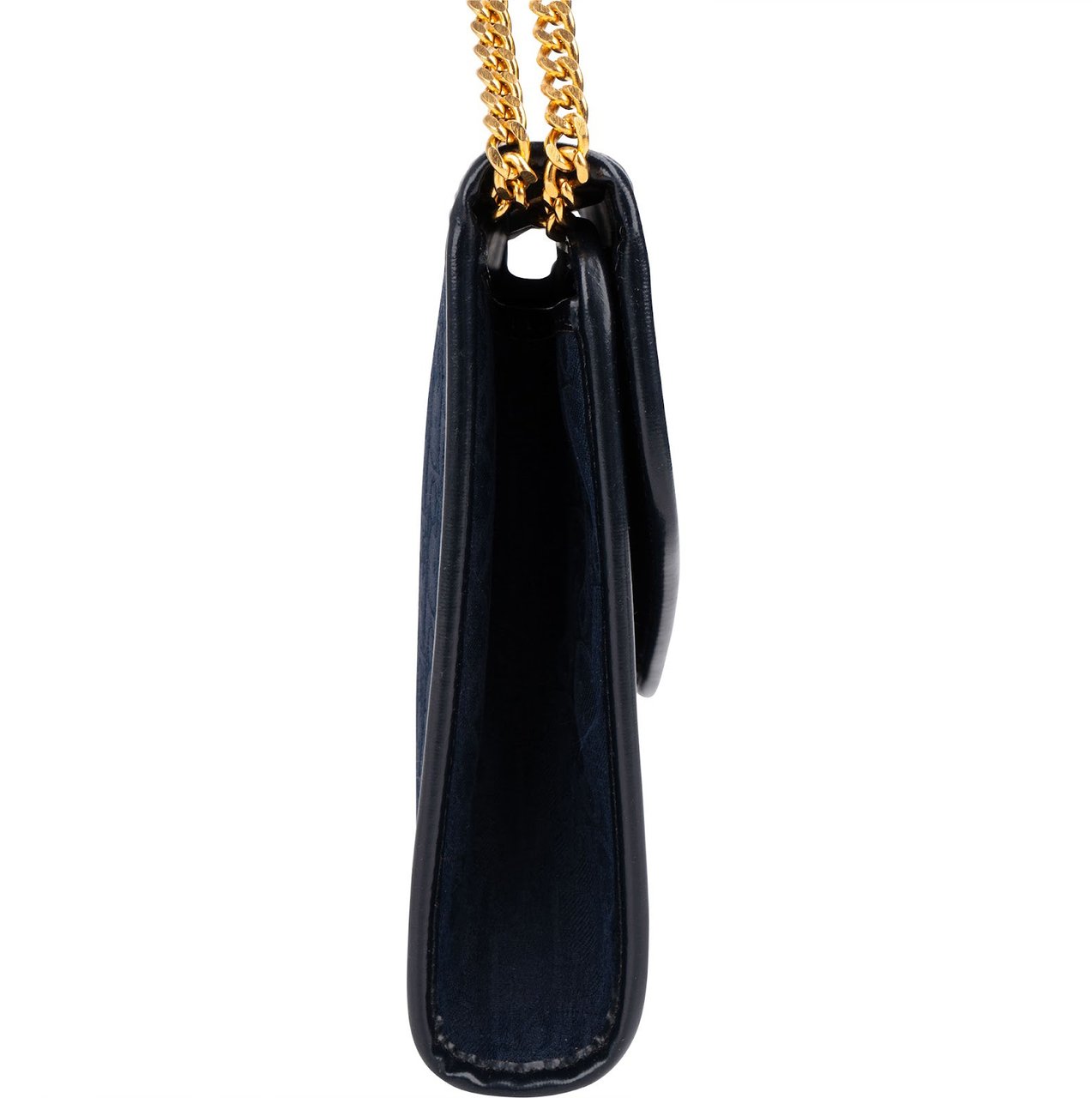 Dior Christian Dior Blue Oblique Monogram Single Enevelope Flap Shoulder Bag Navy