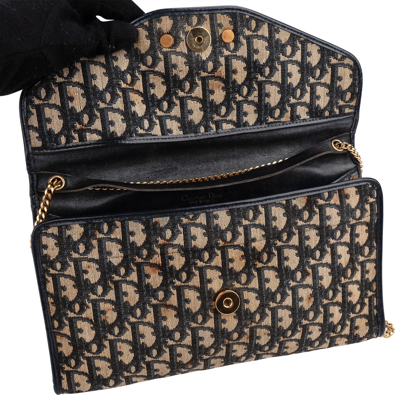 Dior Christian Dior Trotter Monogram Jaquard Vintage Single Flap Shoulder Bag Divers