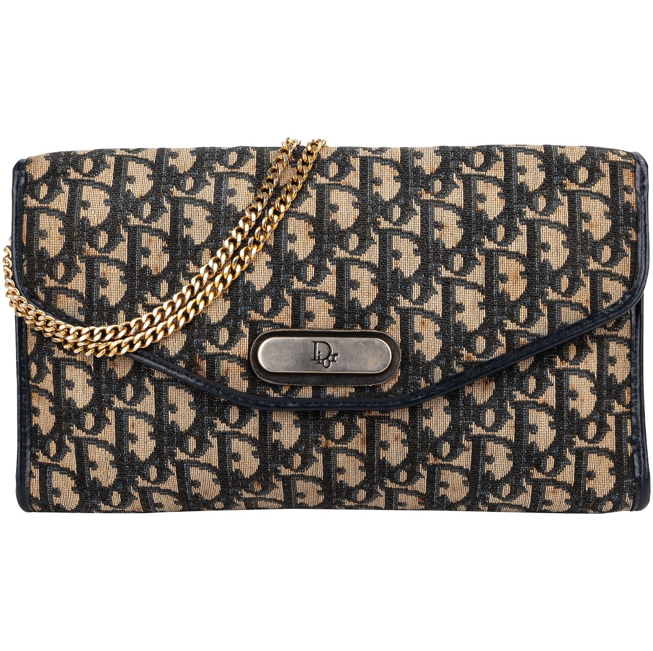 Dior Christian Dior Trotter Monogram Jaquard Vintage Single Flap Shoulder Bag Divers