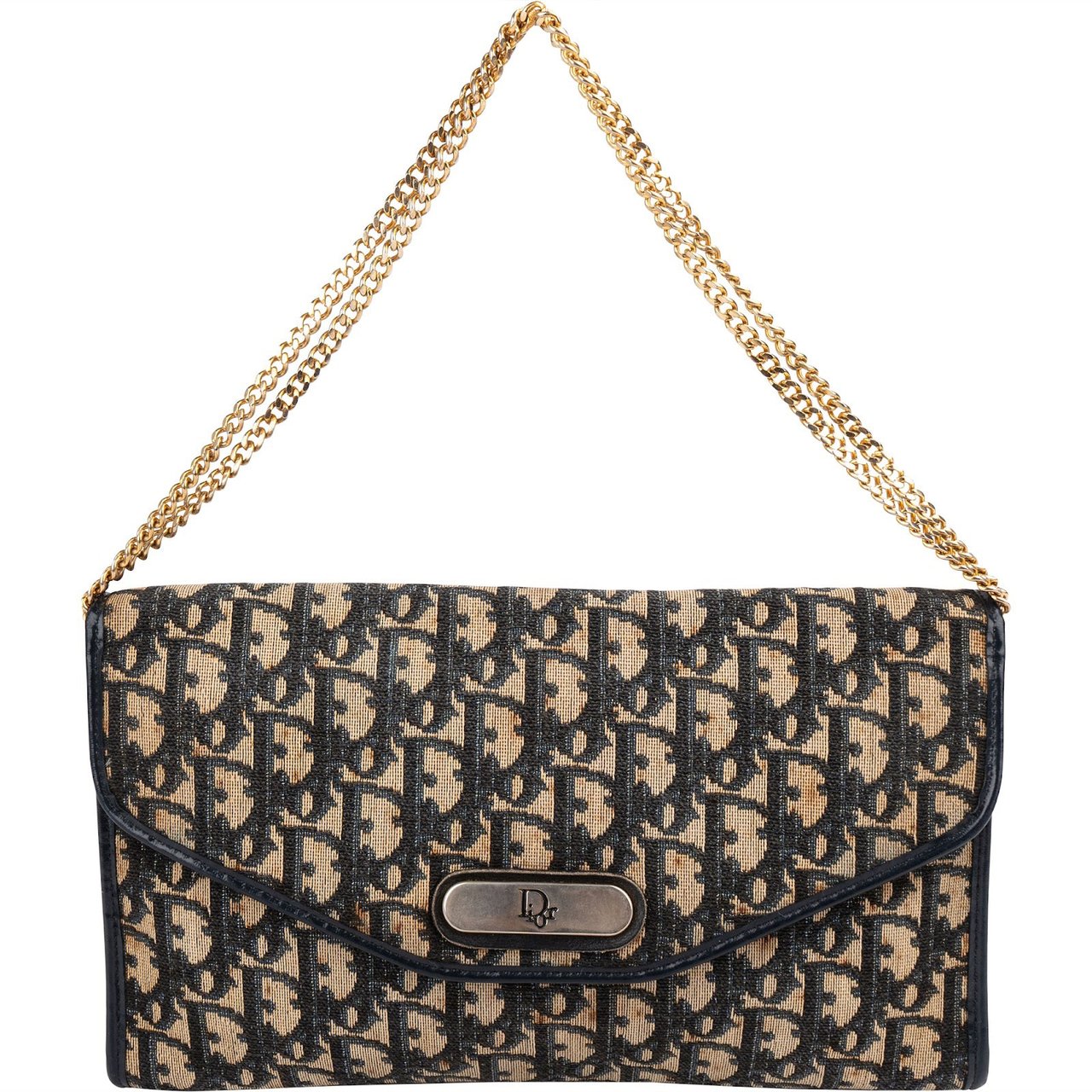 Dior Christian Dior Trotter Monogram Jaquard Vintage Single Flap Shoulder Bag Divers