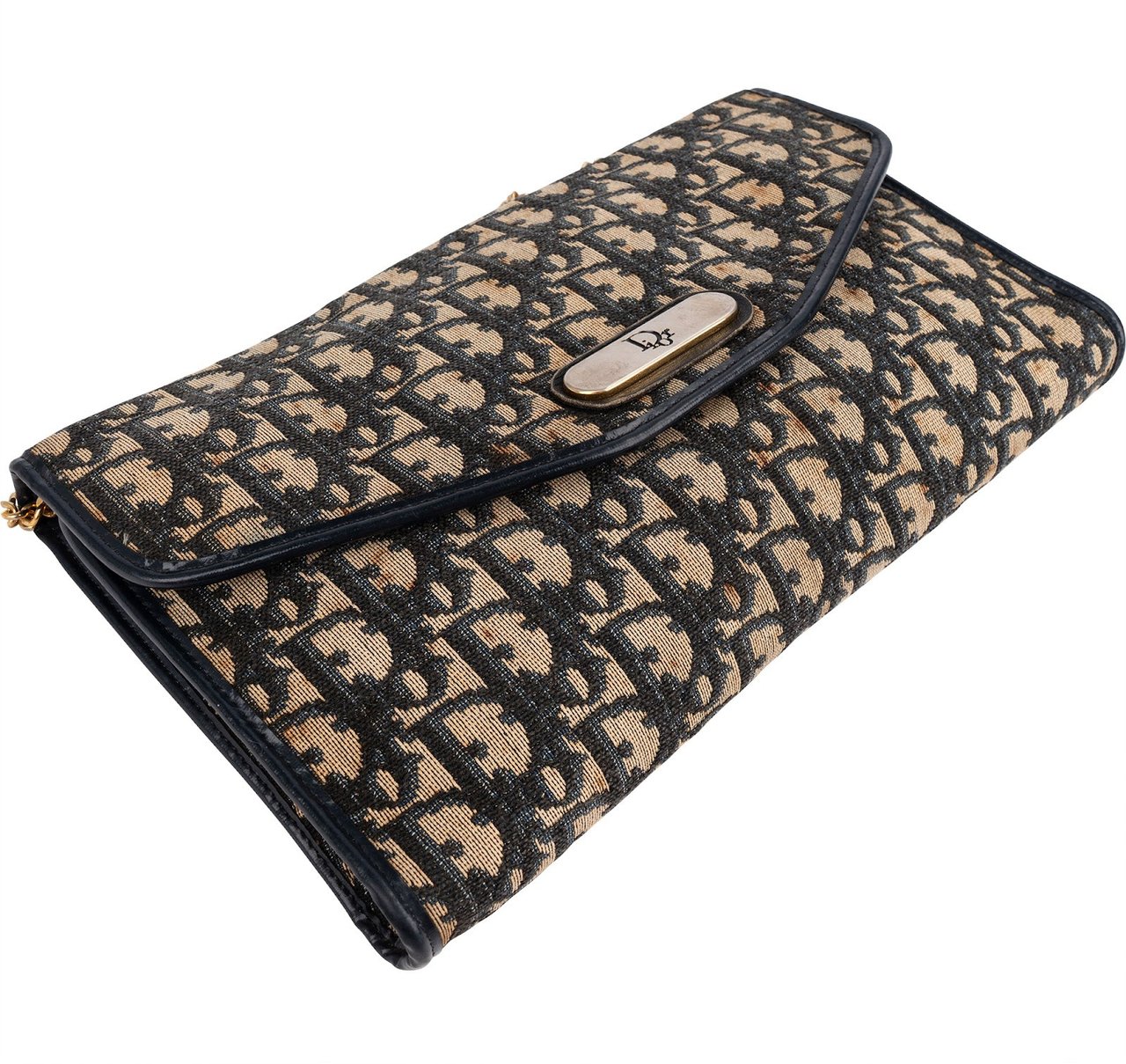 Dior Christian Dior Trotter Monogram Jaquard Vintage Single Flap Shoulder Bag Divers