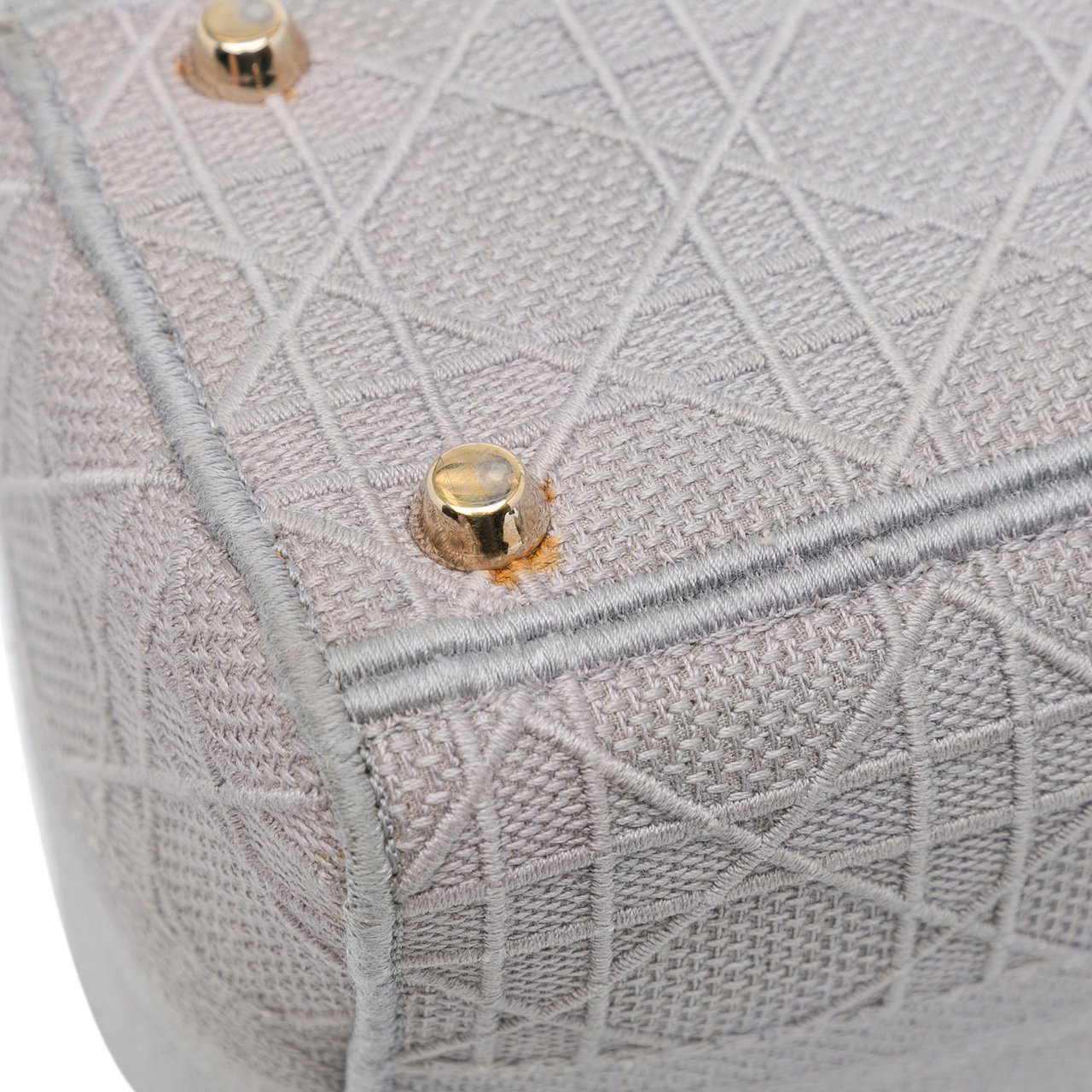 Dior Medium Canvas Cannage Lady D Lite Grijs