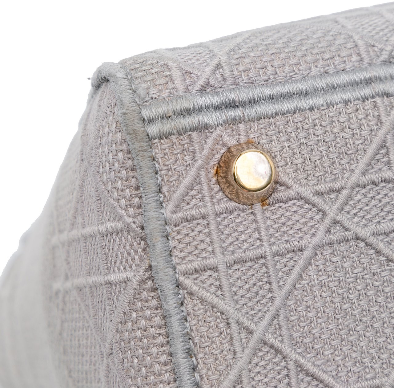 Dior Medium Canvas Cannage Lady D Lite Grijs