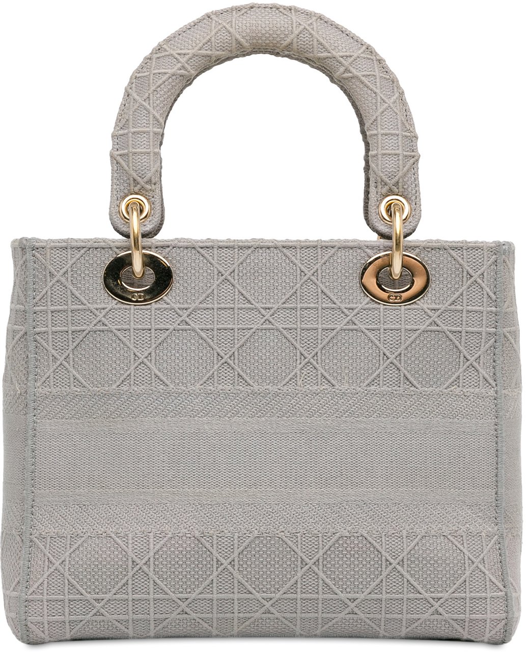 Dior Medium Canvas Cannage Lady D Lite Grijs