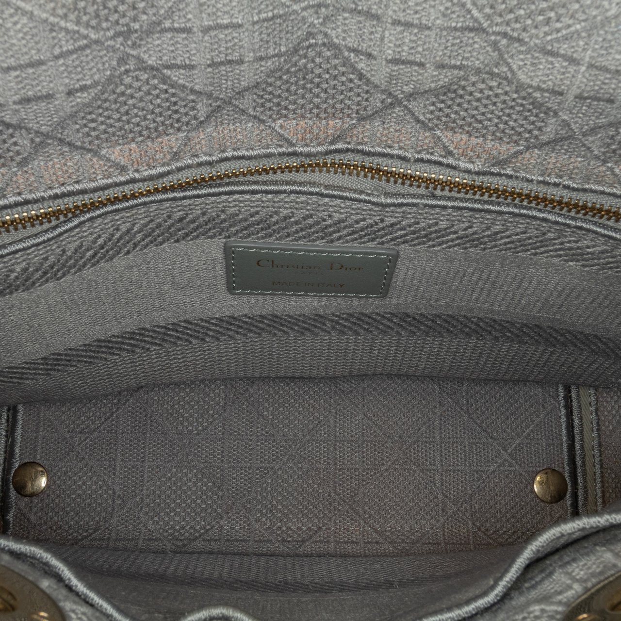 Dior Medium Canvas Cannage Lady D Lite Grijs