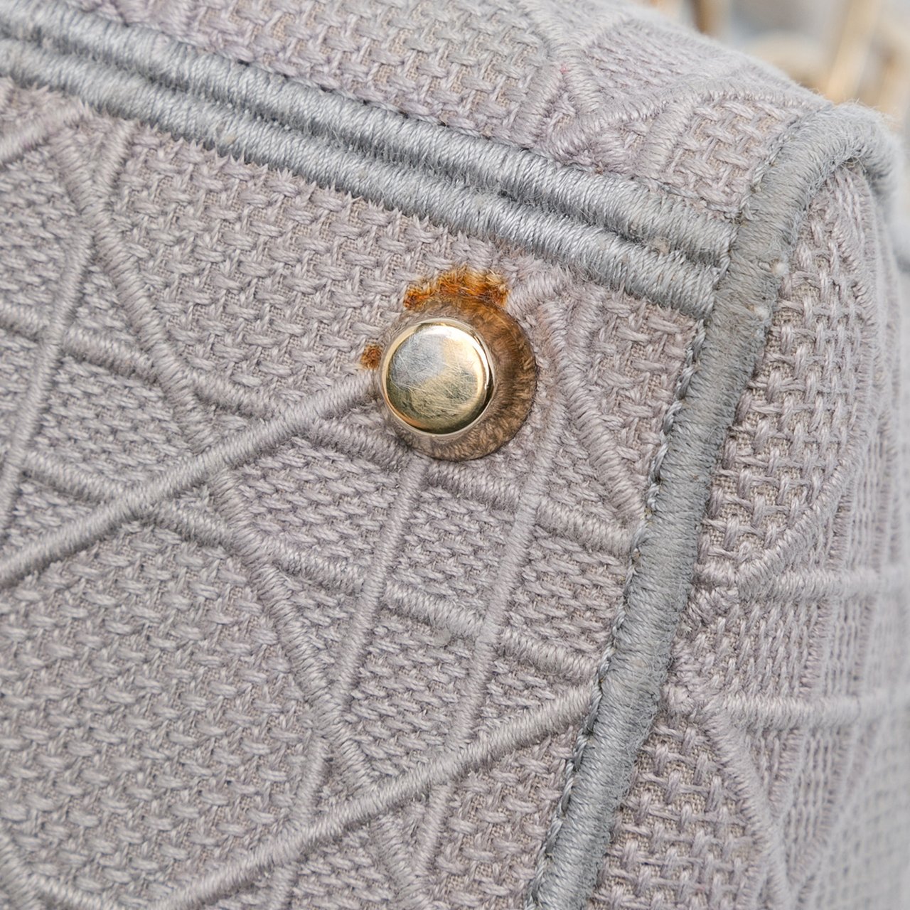 Dior Medium Canvas Cannage Lady D Lite Grijs