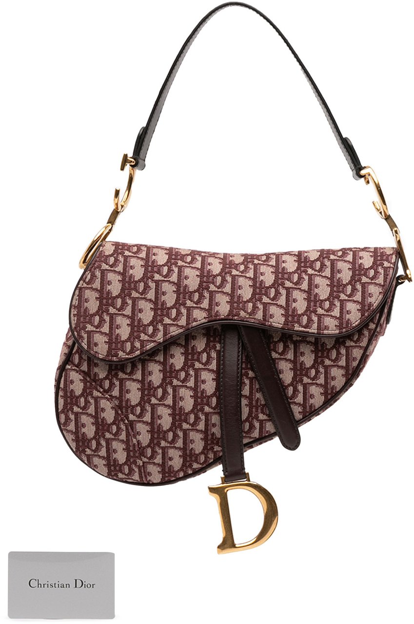 Dior Oblique Canvas Saddle Bag Rood