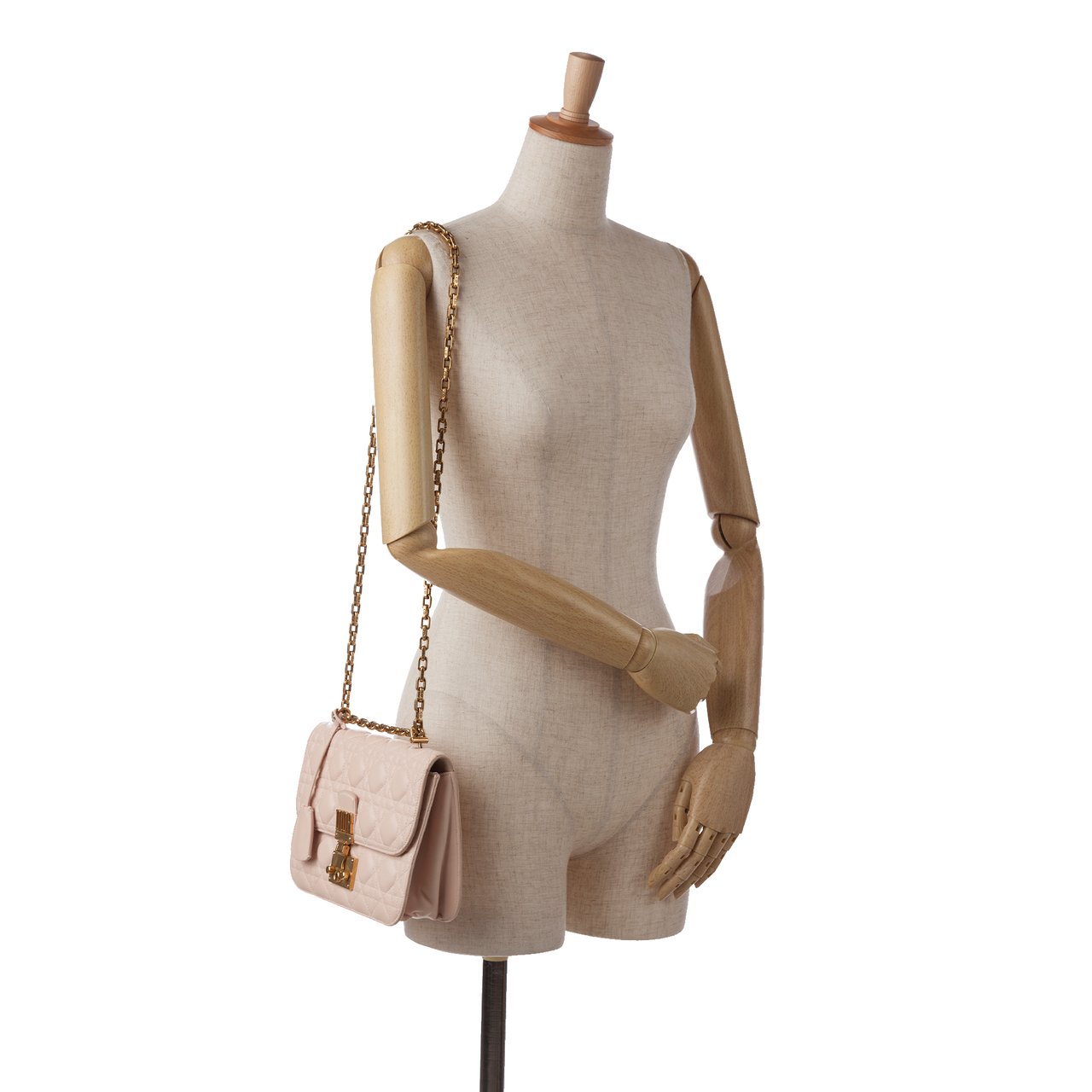 Dior Cannage Dioraddict Crossbody Roze