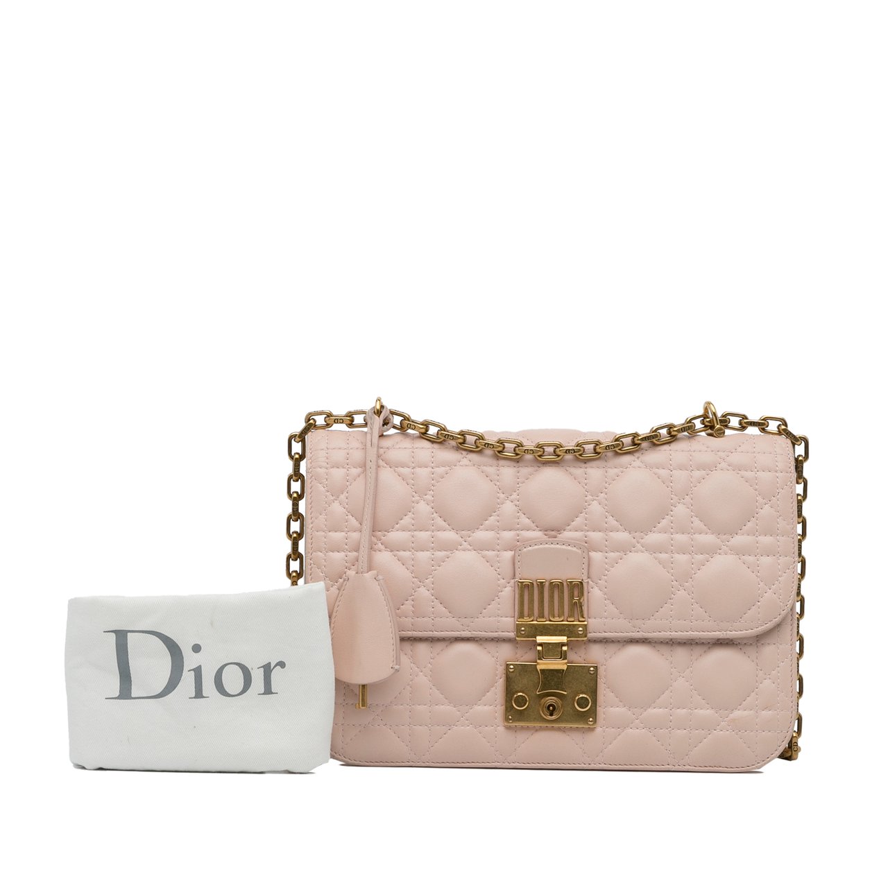 Dior Cannage Dioraddict Crossbody Roze