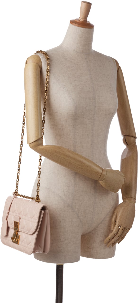 Dior Cannage Dioraddict Crossbody Roze
