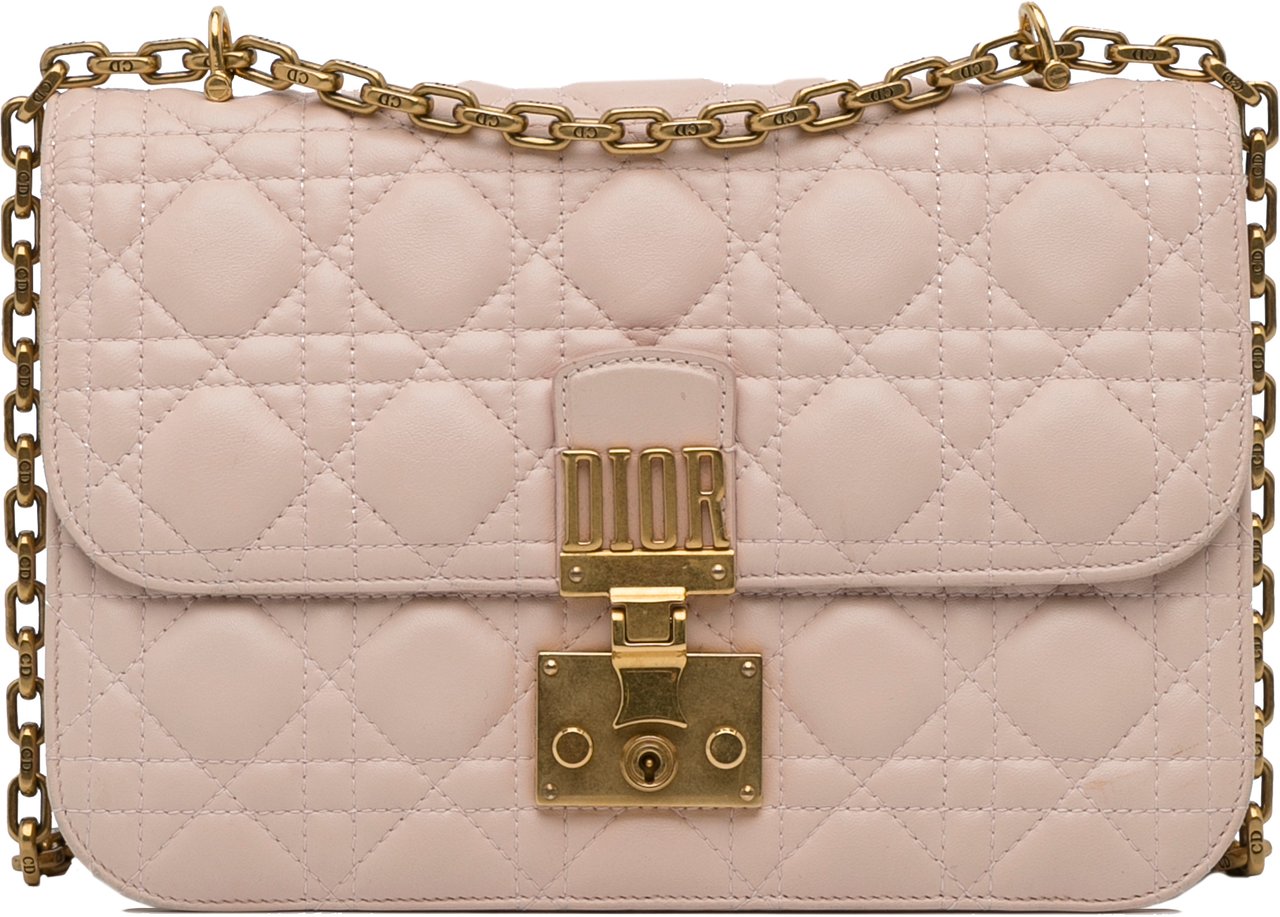 Dior Cannage Dioraddict Crossbody Roze