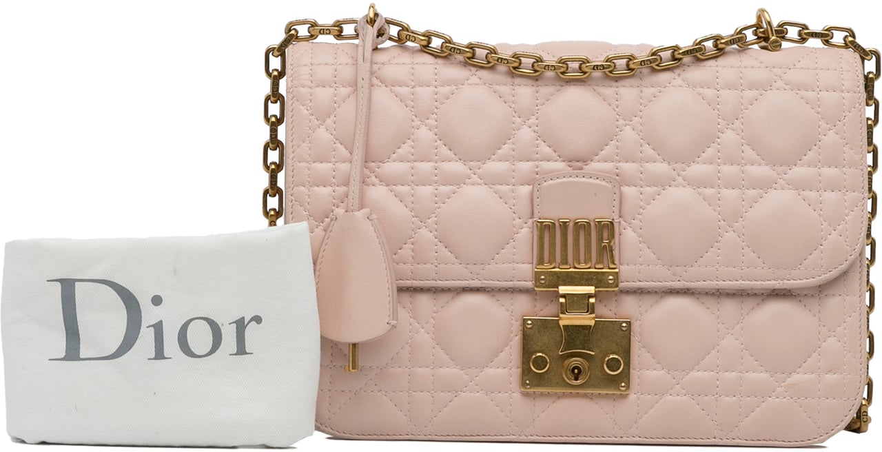 Dior Cannage Dioraddict Crossbody Roze