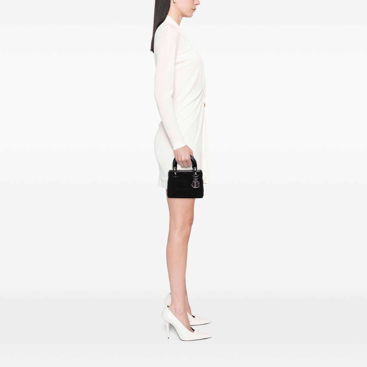 Dior Mini Knit Cannage Lady Dior Zwart