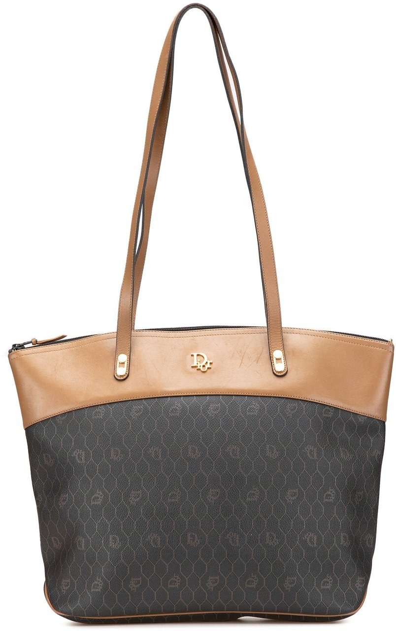 Dior Honeycomb Coated Canvas Tote Zwart