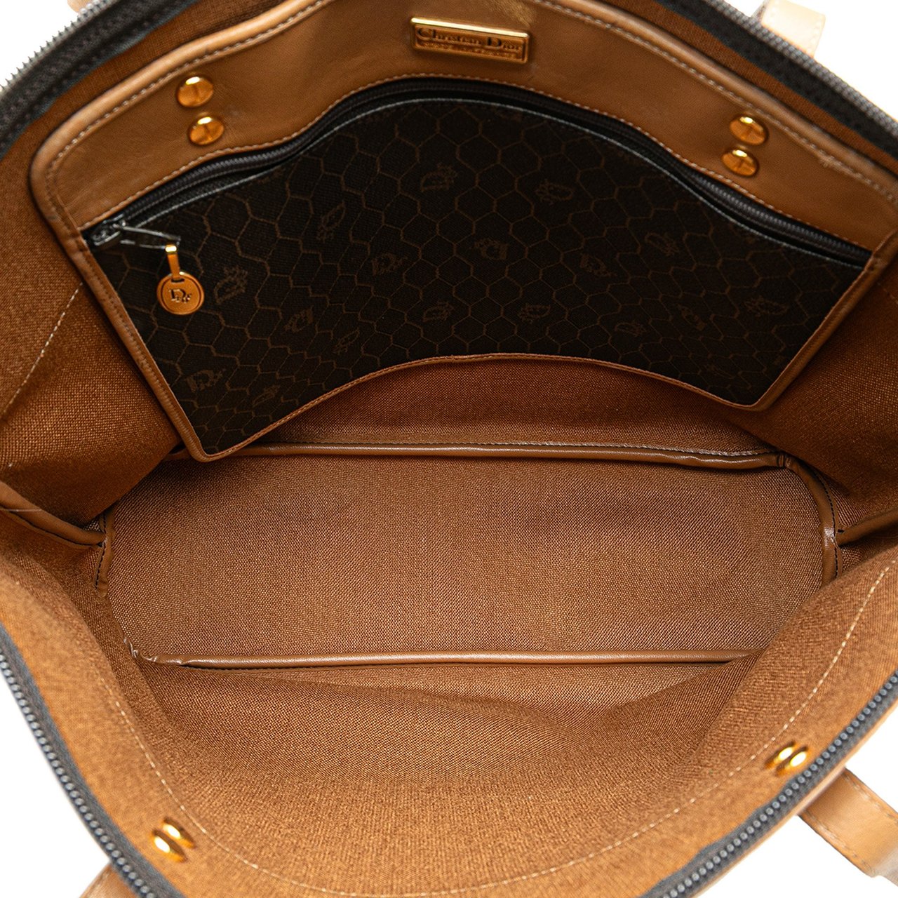 Dior Honeycomb Coated Canvas Tote Zwart
