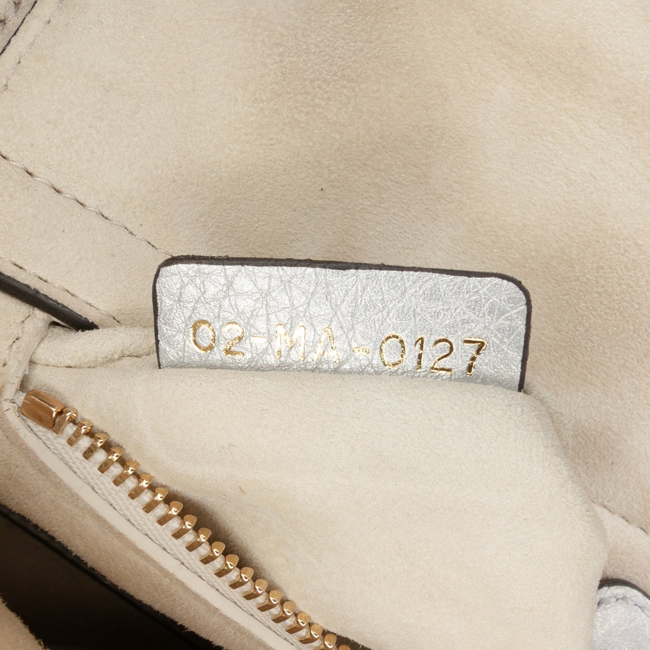 Dior Mini Metallic Grained Calfskin Cannage Lady Dior Zilver