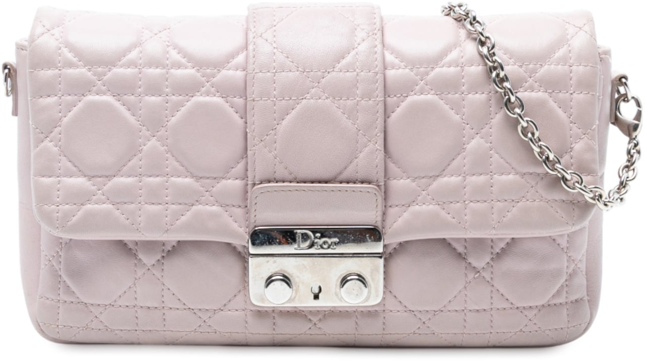 Dior Lambskin Cannage Miss Dior Promenade Flap Roze