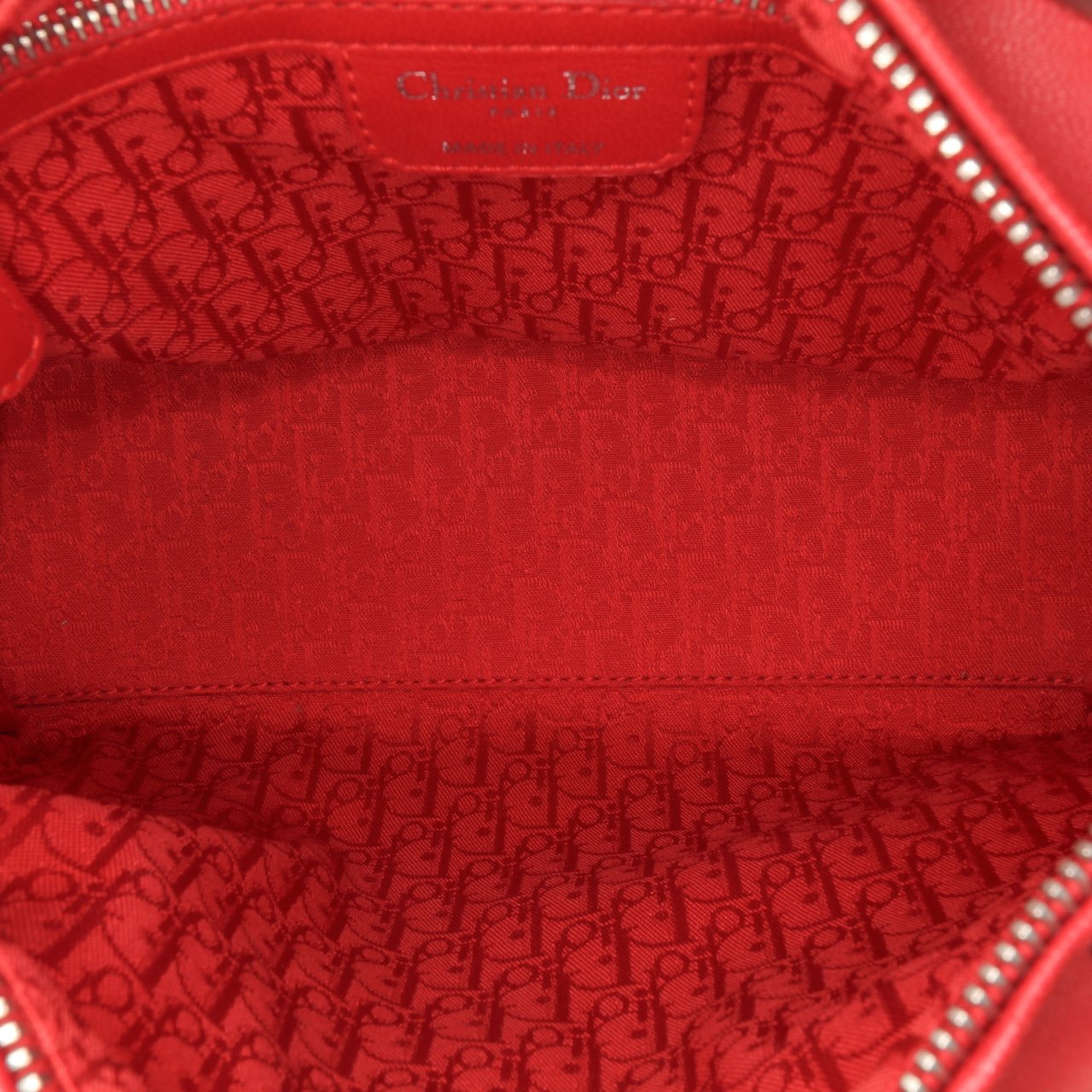 Dior Medium Lambskin Cannage Lady Dior Rood