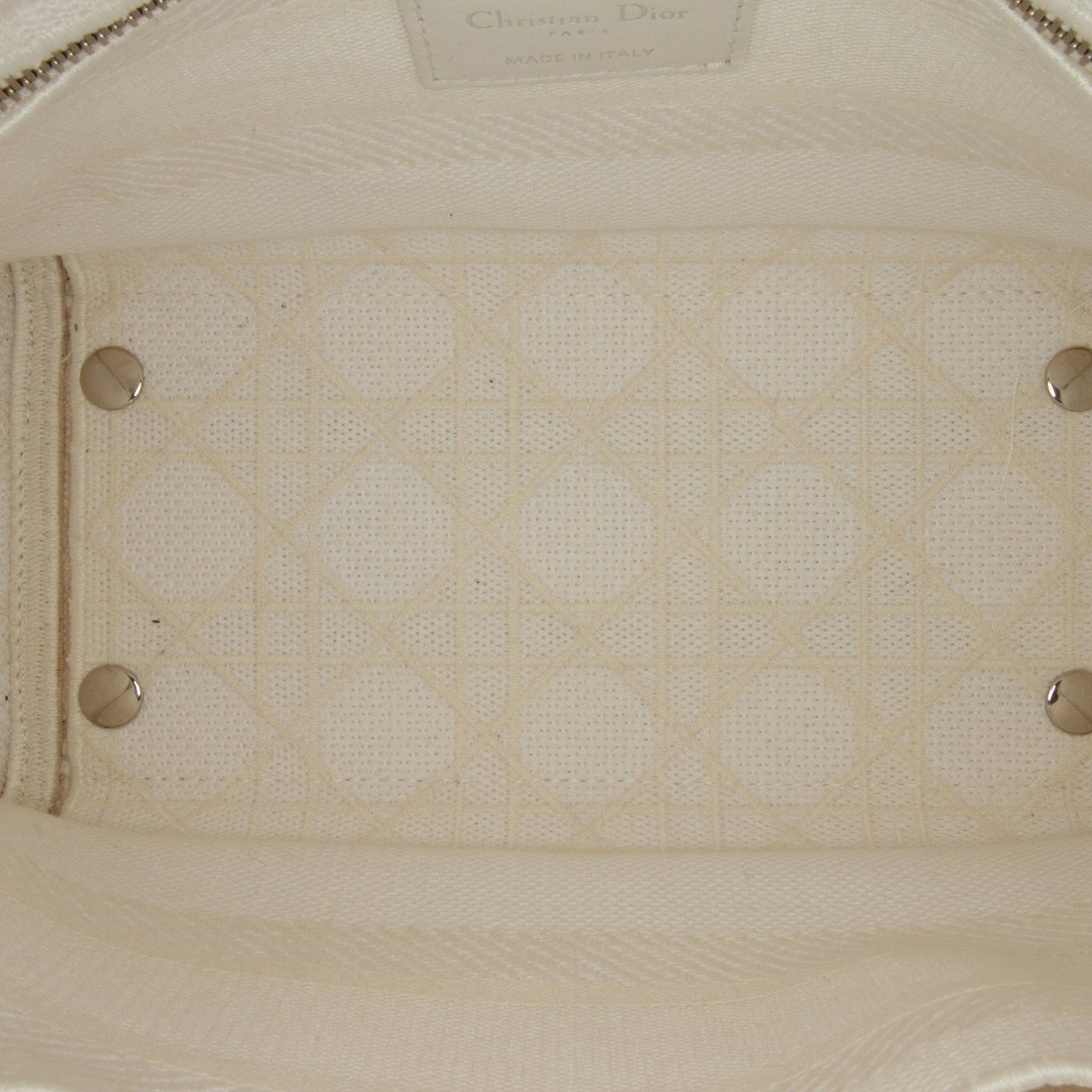 Dior Medium Canvas Cannage Lady D Lite Wit