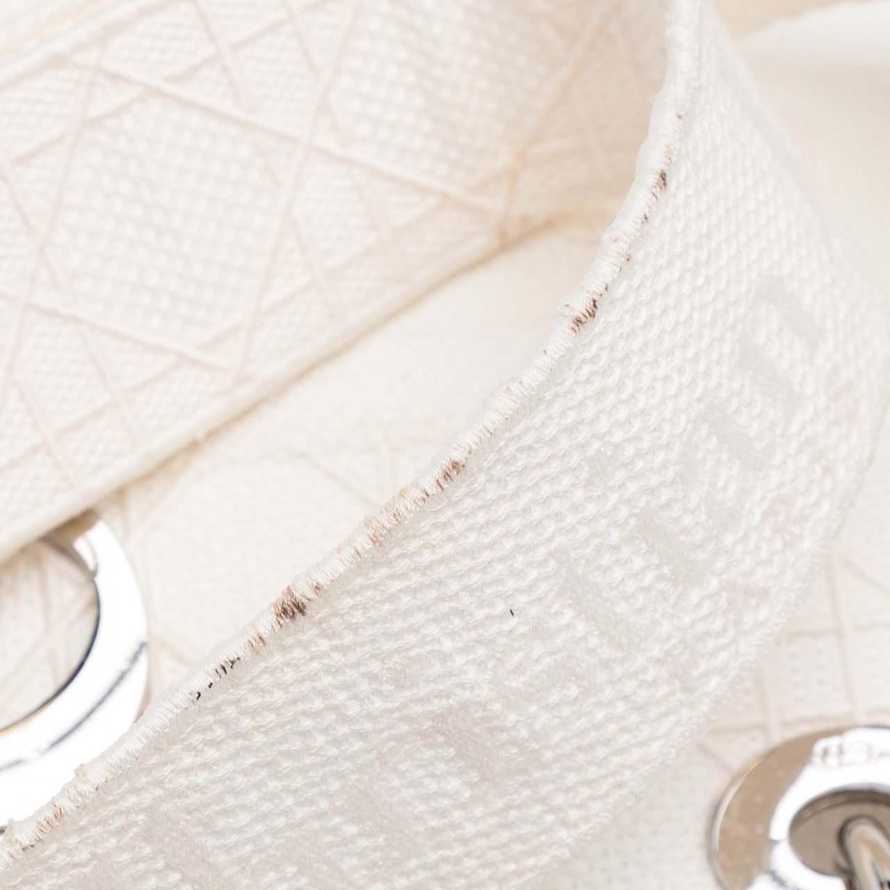 Dior Medium Canvas Cannage Lady D Lite Wit