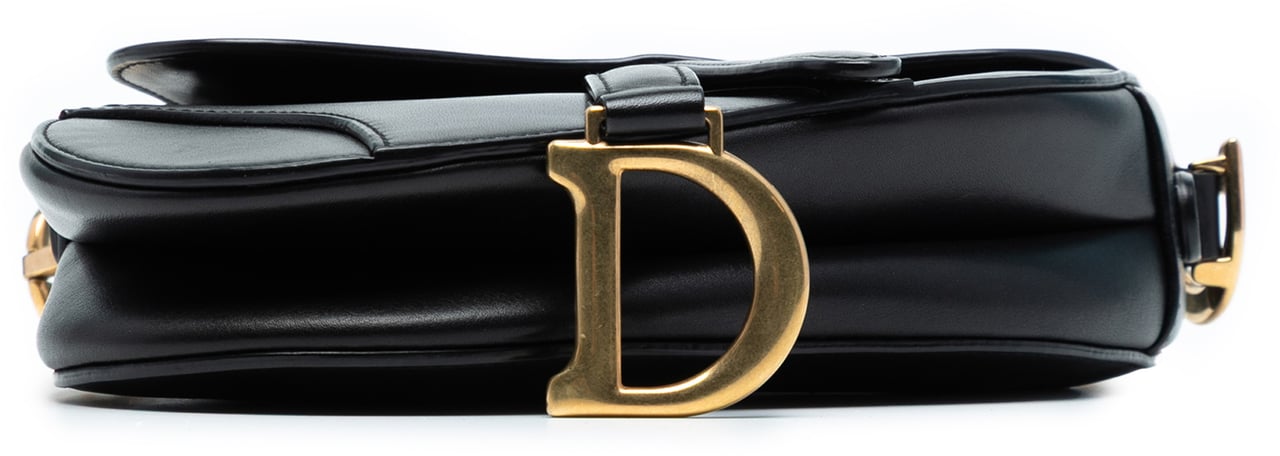 Dior Mini Smooth Calfskin Saddle Bag Zwart