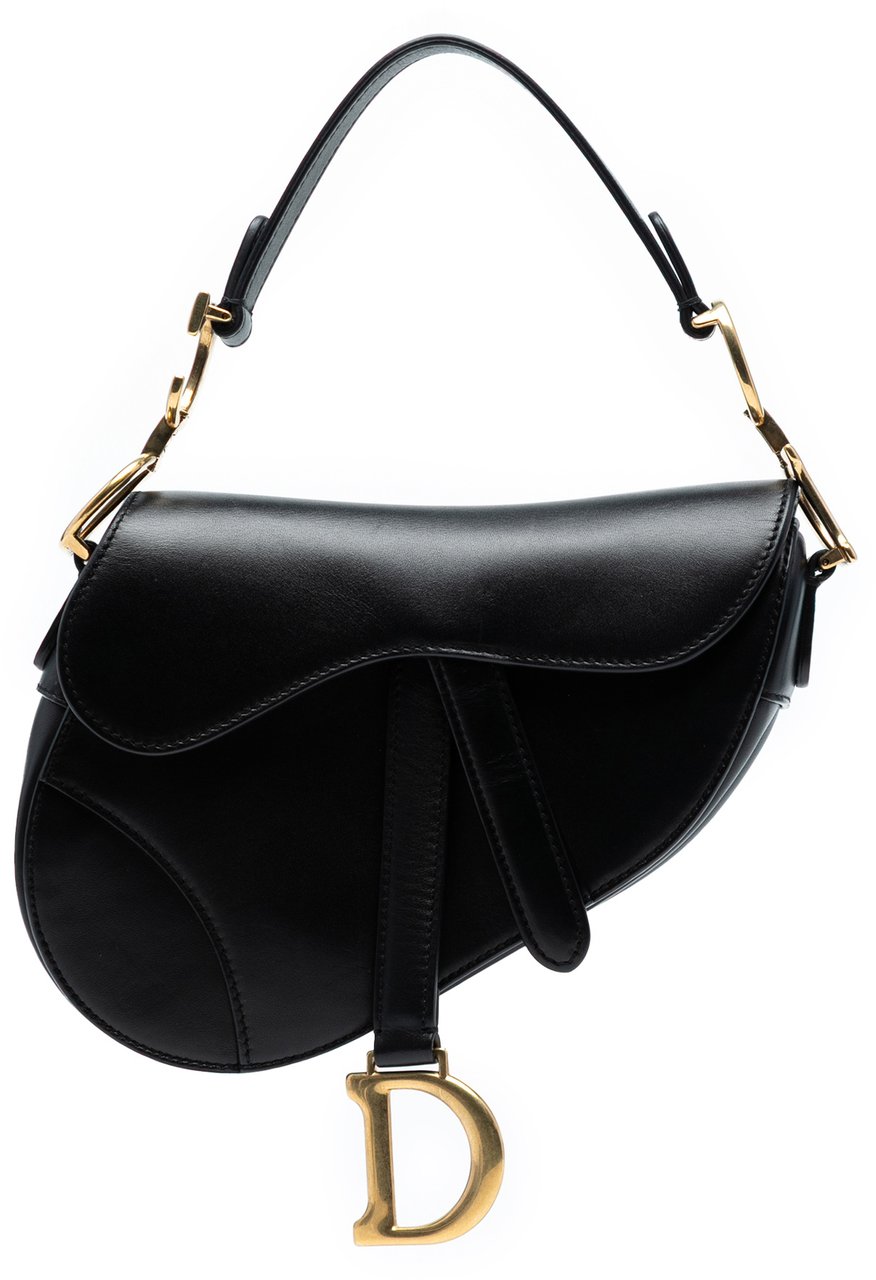 Dior Mini Smooth Calfskin Saddle Bag Zwart