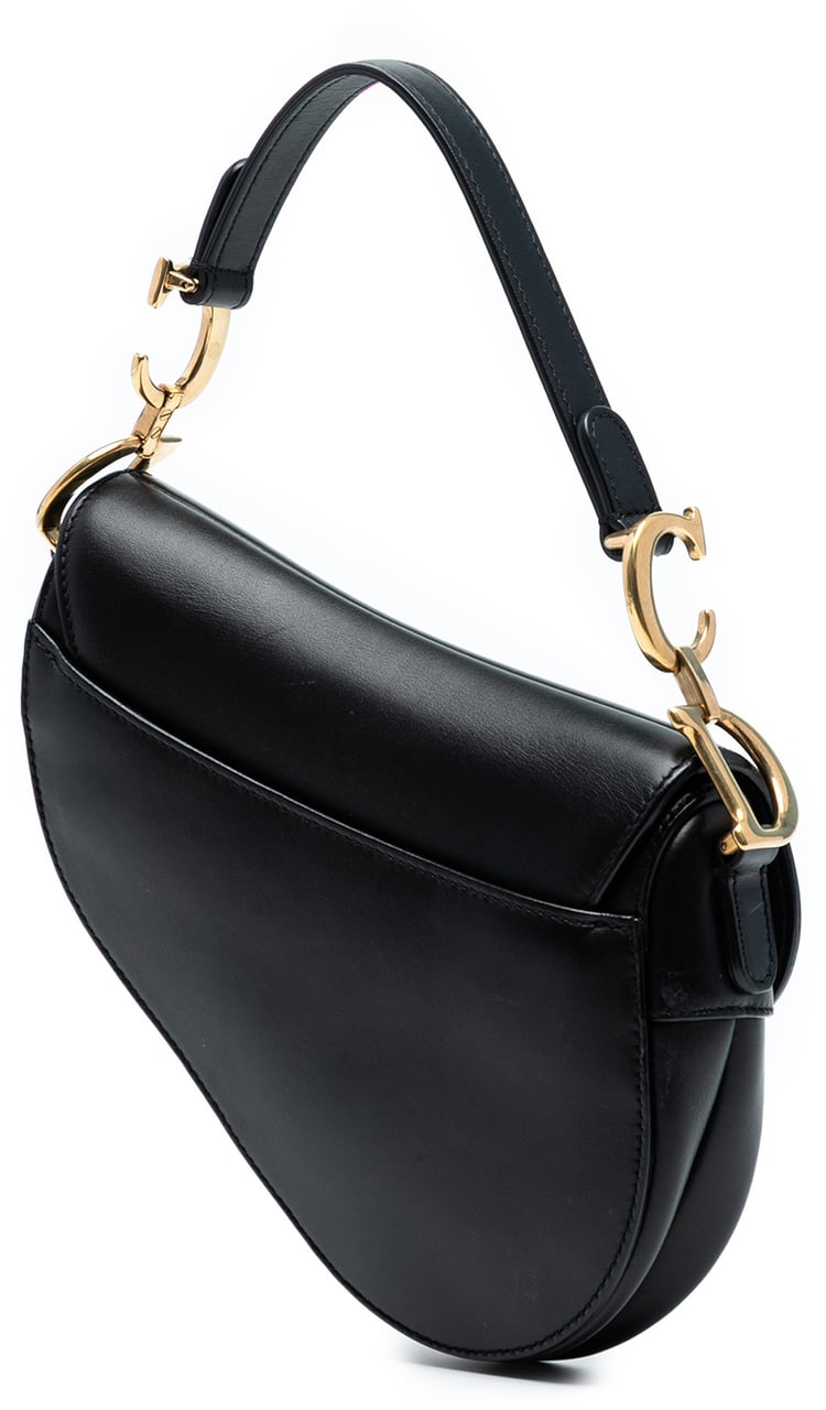 Dior Mini Smooth Calfskin Saddle Bag Zwart