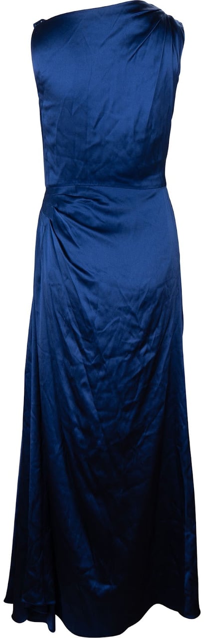 Dior Christian Dior Blue Silk Embellished Gown Dress (IT44 / DE38) Blauw