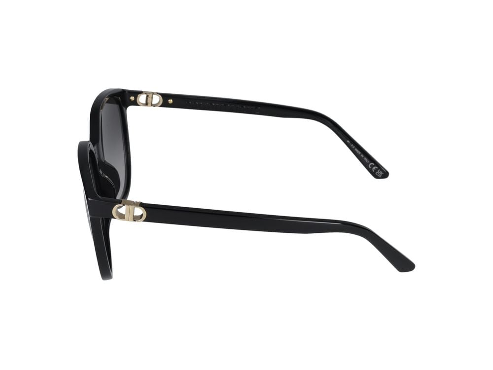 Dior Oversized Square Frame Sunglasses with Gold Accents Grijs