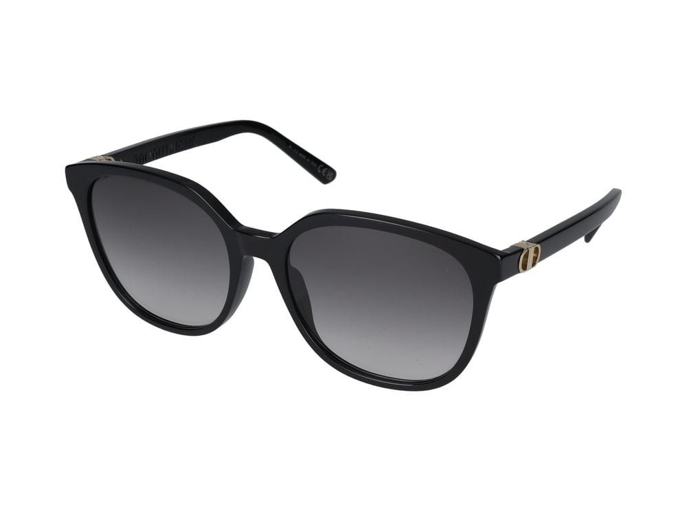 Dior Oversized Square Frame Sunglasses with Gold Accents Grijs