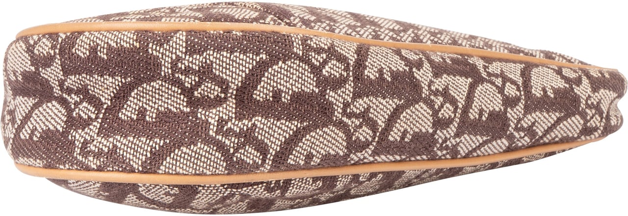 Dior Christian Dior Trotter Monogram Mini Saddle Handbag Bruin