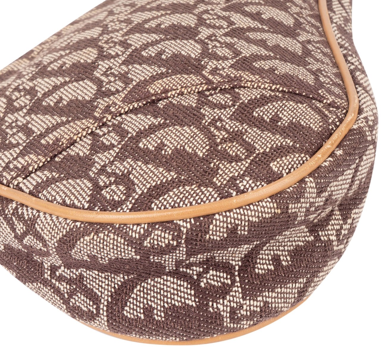 Dior Christian Dior Trotter Monogram Mini Saddle Handbag Bruin