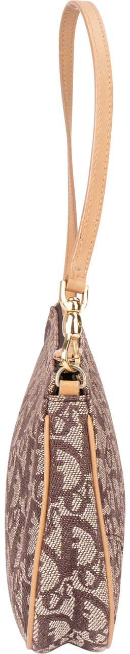 Dior Christian Dior Trotter Monogram Mini Saddle Handbag Bruin