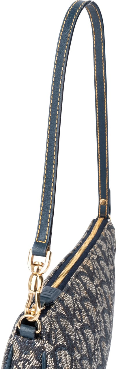 Dior Christian Dior Trotter Monogram Mini Saddle Handbag Blauw