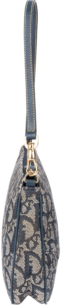 Dior Christian Dior Trotter Monogram Mini Saddle Handbag Blauw