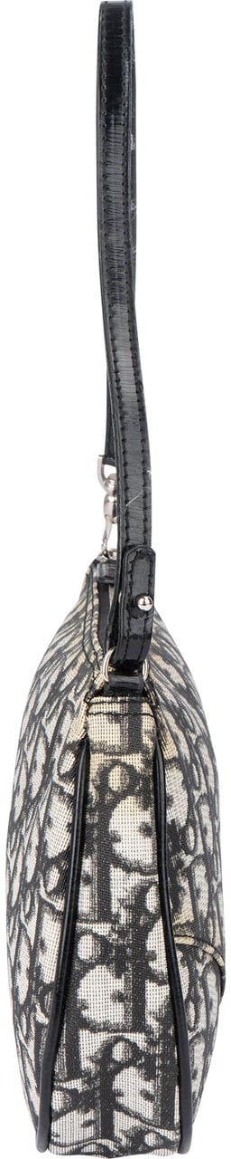 Dior Christian Dior Canvas Trotter Monogram Mini Saddle Handbag Zwart