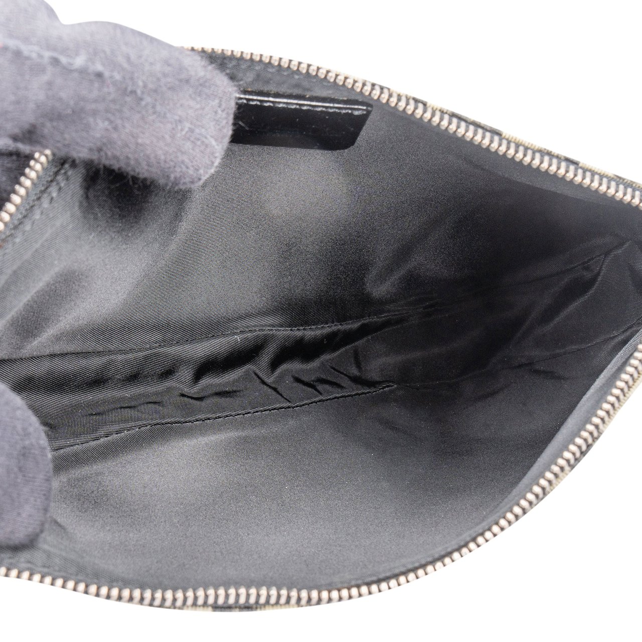 Dior Christian Dior Canvas Trotter Monogram Mini Saddle Handbag Zwart