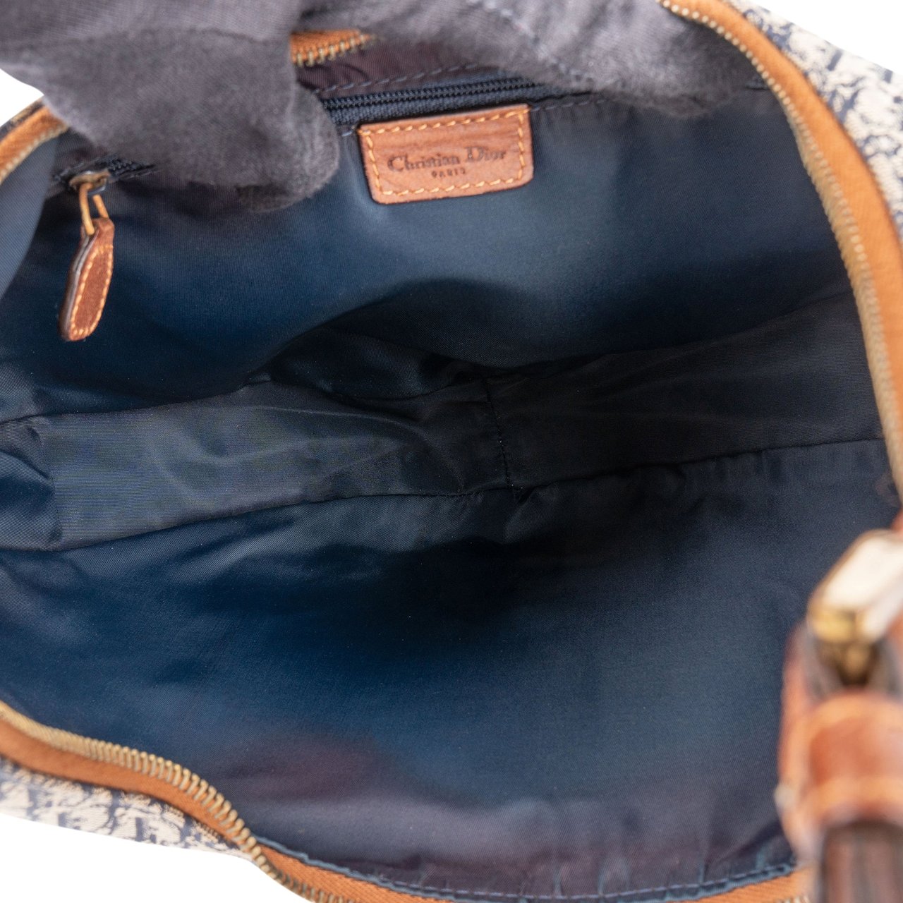 Dior Christian Dior Trotter Monogram Hobo Bag Blauw