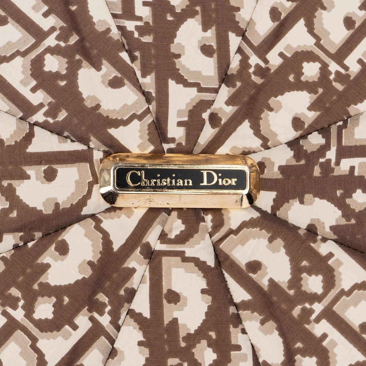 Dior Christian Dior Trotter Oblique Monogram Case Umbrella Regenschirm Bruin