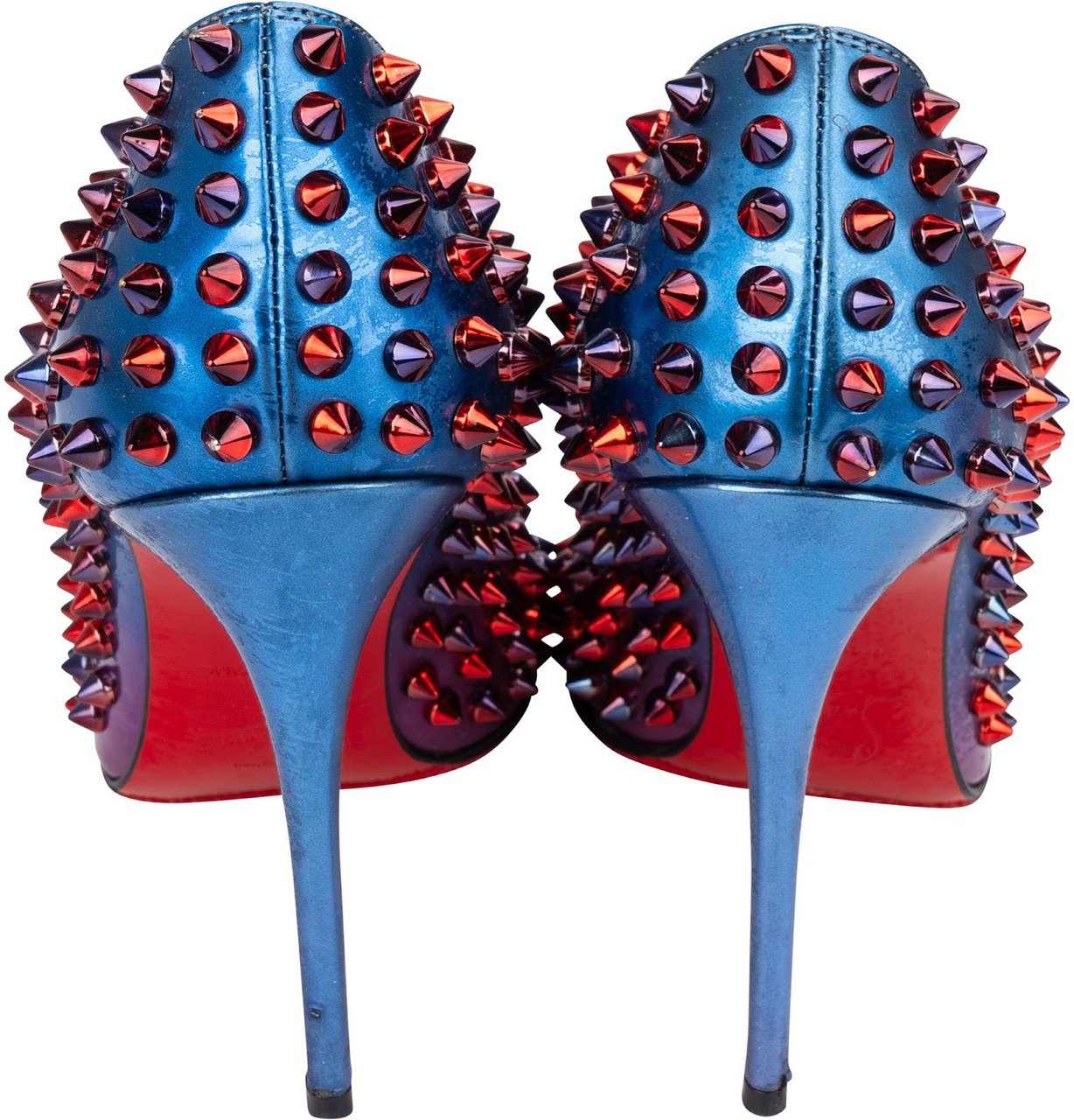 Dior Christian Louboutin Ombre Patent Leather Follies Spikes Scarabe Pumps (35) Divers