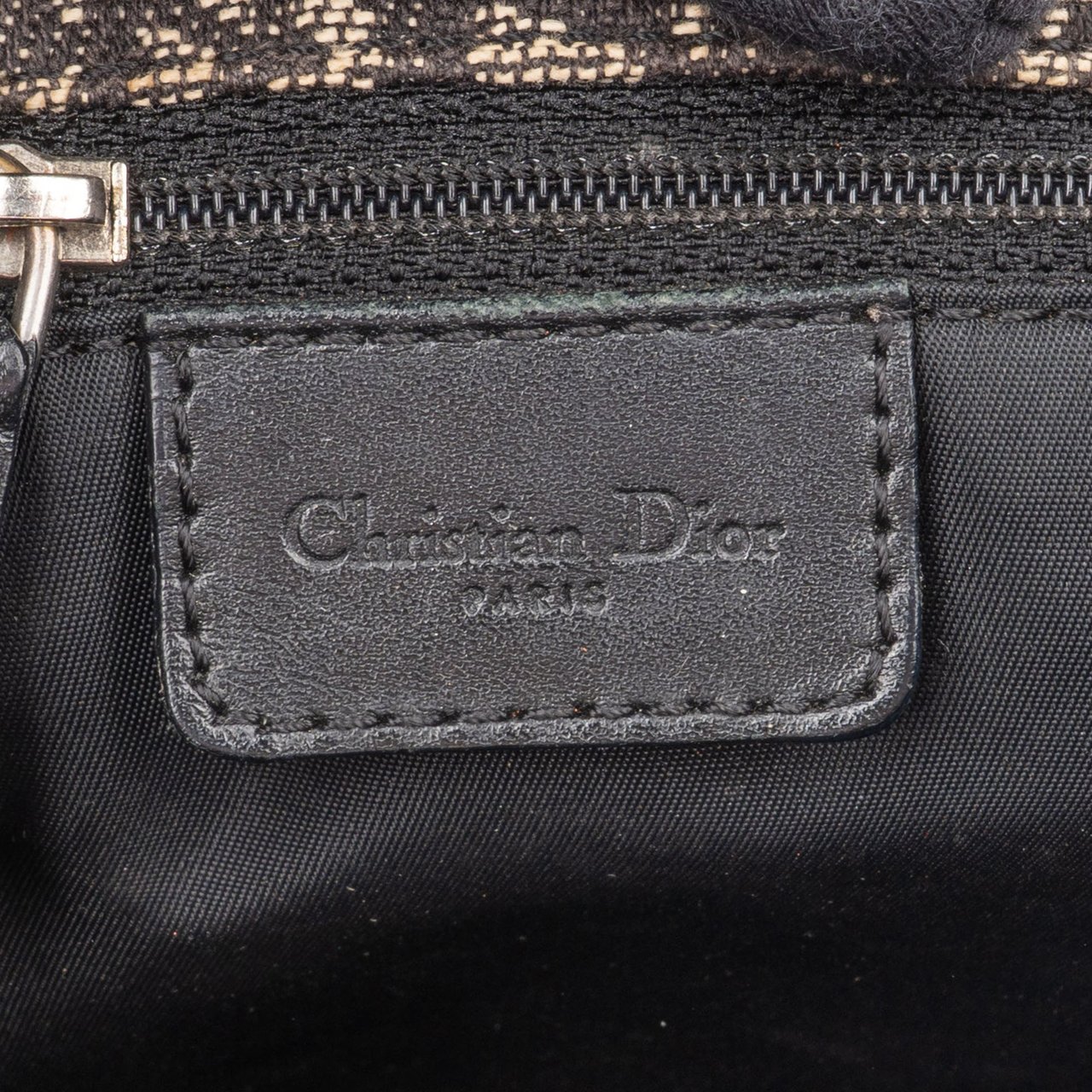 Dior Christian Dior Trotter Monogram Handbag Zwart