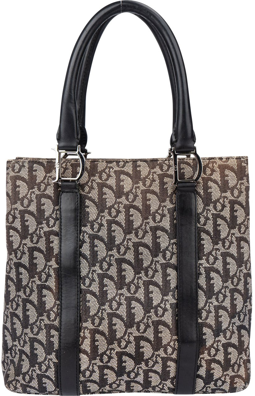 Dior Christian Dior Trotter Monogram Handbag Zwart