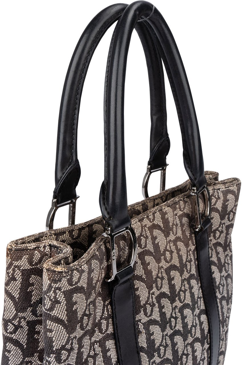 Dior Christian Dior Trotter Monogram Handbag Zwart