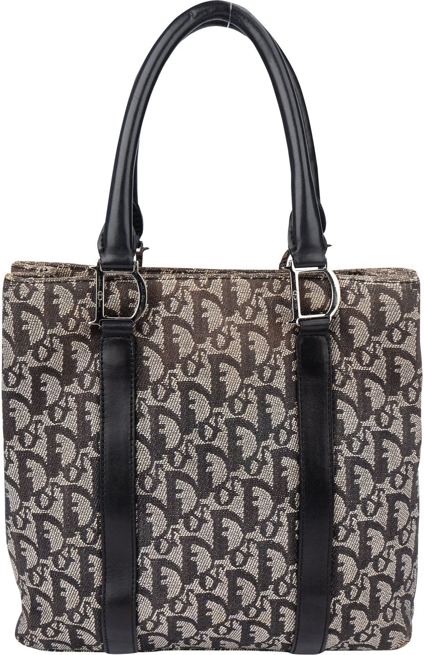 Dior Christian Dior Trotter Monogram Handbag Zwart